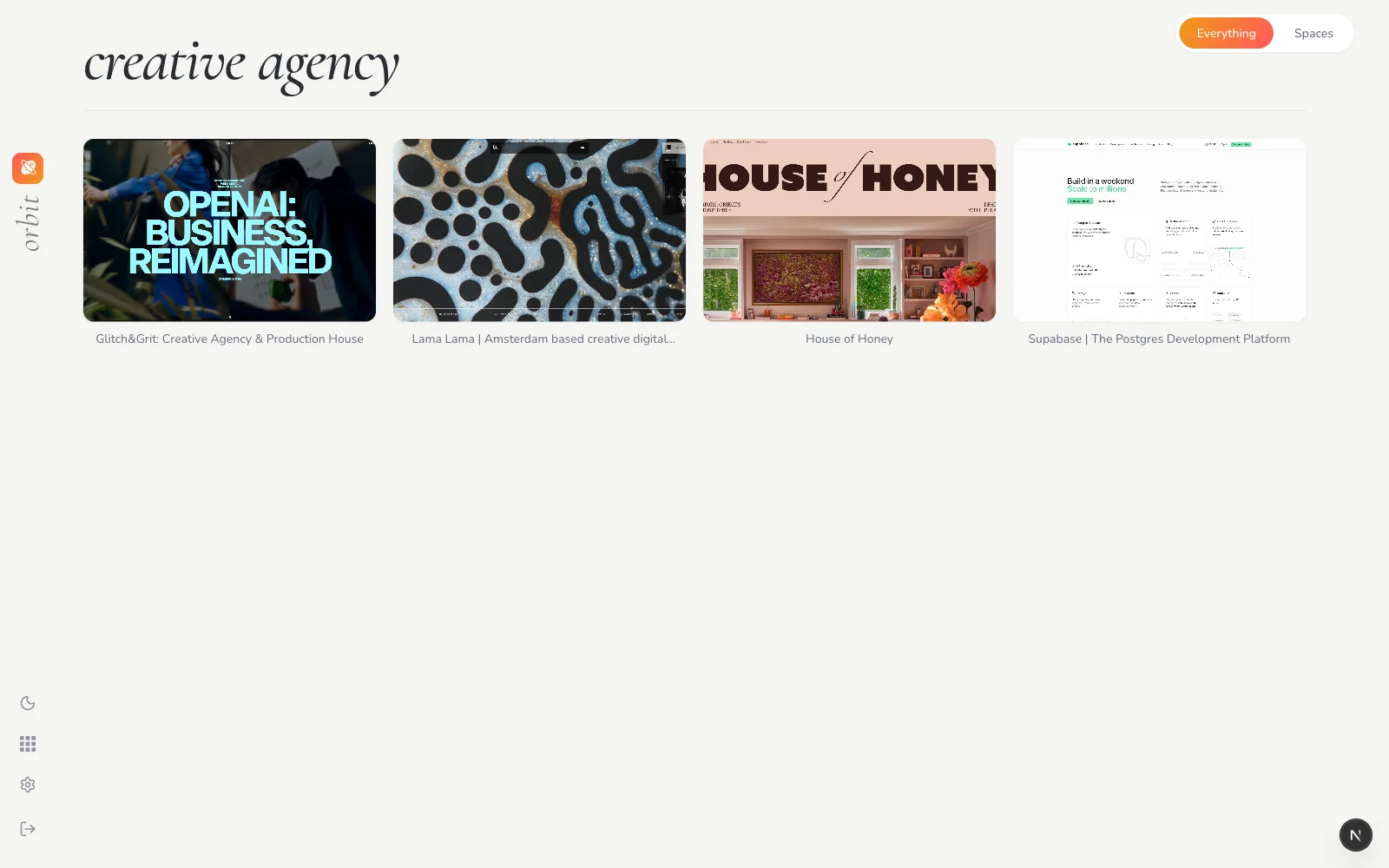 Search results combining semantic and keyword matches